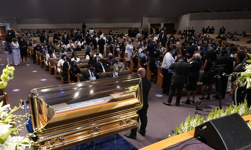 سیاہ فام جارج فلائیڈ کی آخری رسومات ادا کردی گئیں