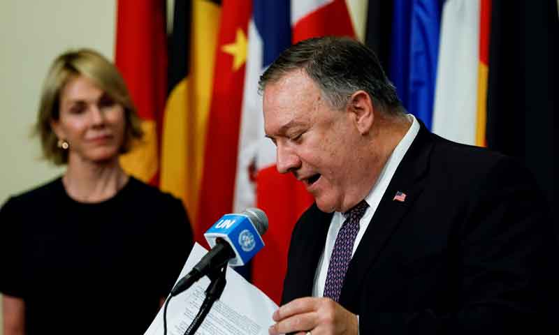 ایران پر معاشی پابندیاں برقرار رکھنے کیلیے امریکا کا اقوام متحدہ سے رجوع