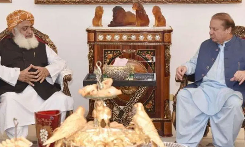 فضل الرحمان اور نوازشریف کی اسمبلیوں سے مستعفی ہونے پر مشاورتفضل الرحمان اور نوازشریف کی اسمبلیوں سے مستعفی ہونے پر مشاورت