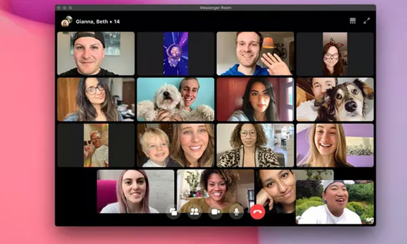 فیس بک میسنجر پر ایک ساتھ50 لوگوں کو ویڈیو کالنگ کی سہولت