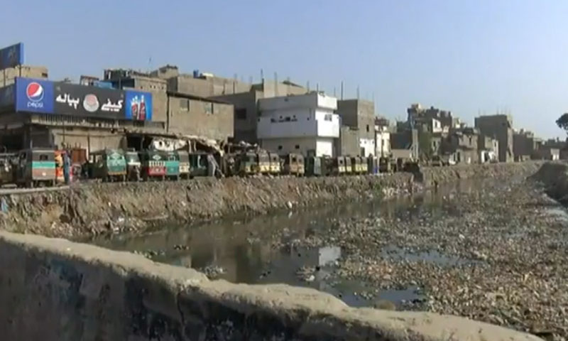 کراچی: گجر نالے پر تعمیر عمارتیں گرانے کے متعلق سروے شروع گجر نالہ