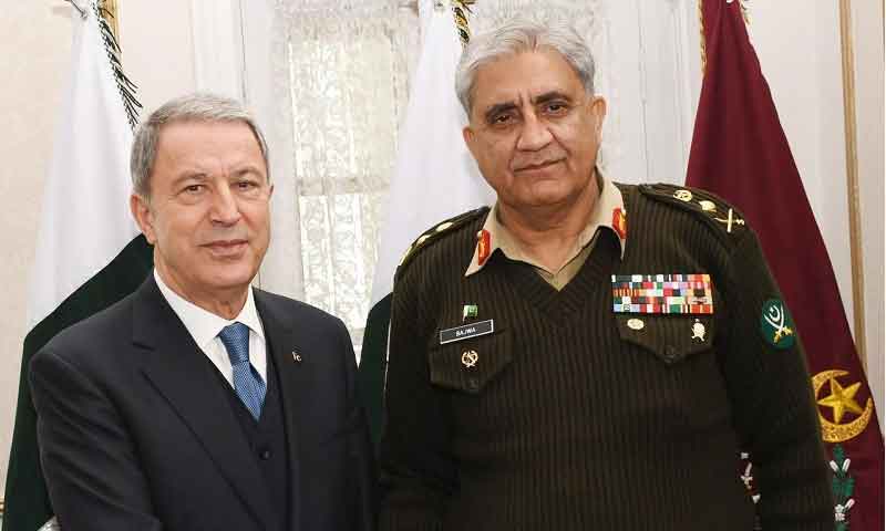 آرمی چیف جنرل قمر جاوید باجوہ سے ترک وزیر دفاع کی ملاقات