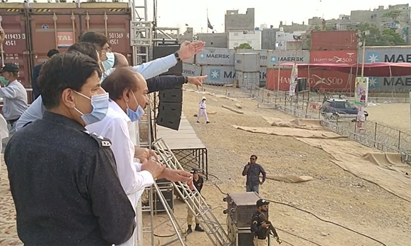 پی ڈی ایم کراچی جلسہ: تیاریاں زور و شور سے جاری، وزیراعلیٰ کا انتظامات کا جائزہ