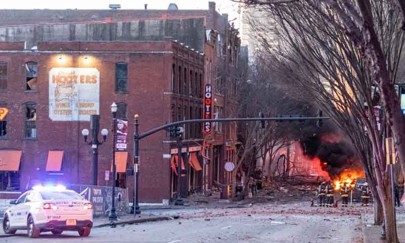 امریکی شہر نیشول میں کرسمس پر دھماکا، 3 افراد زخمی 