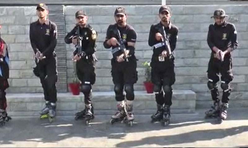 ملزم پکڑنے کیلئے سندھ پولیس کو اسکیٹنگ کی تربیت