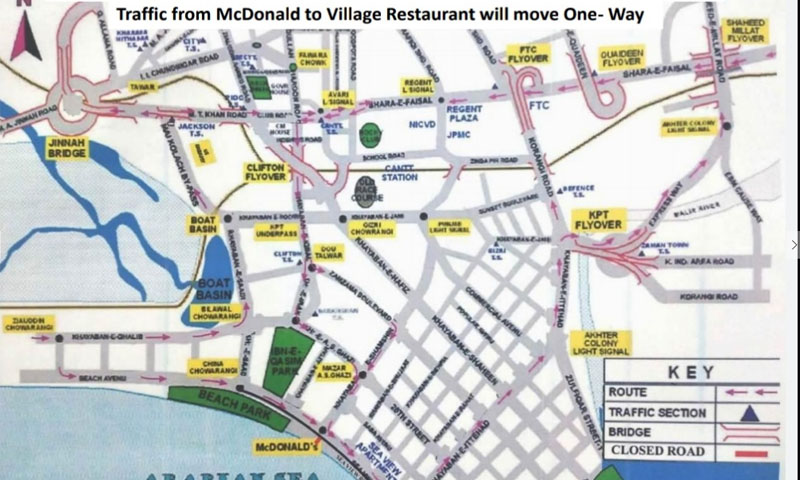 کراچی: سال نو کے موقع پر ساحل کی طرف جانے والی سڑک بند نہ کرنے کا فیصلہ