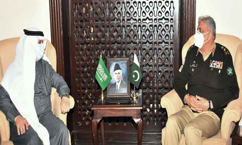 آرمی چیف سے سعودی سفیر نواف المالکی کی ملاقات
