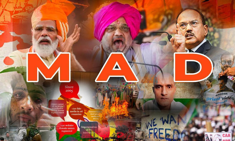 بھارت: تین افراد کی مثلث سے امن کو خطرہ