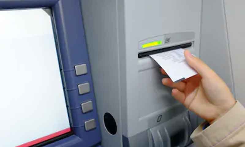 اے ٹی ایم کی رسید کی فیس؟