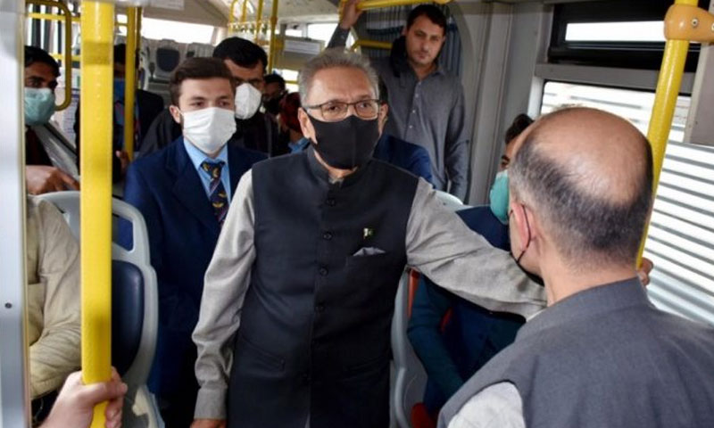 صدر مملکت کا بی آر ٹی پشاور کا سفر