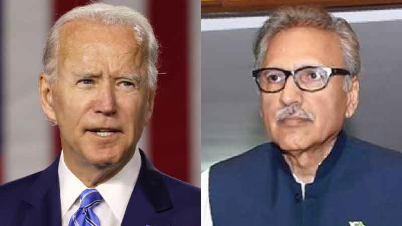امریکی صدر جوبائیڈن کی صدر عارف علوی کو یومِ پاکستان پر مبارکباد