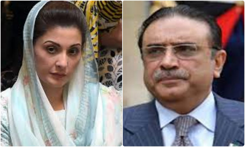 نیب کی تحویل میں نواز شریف کی زندگی کو خطرہ ہے،مریم نواز کا زرداری سے مکالمہ