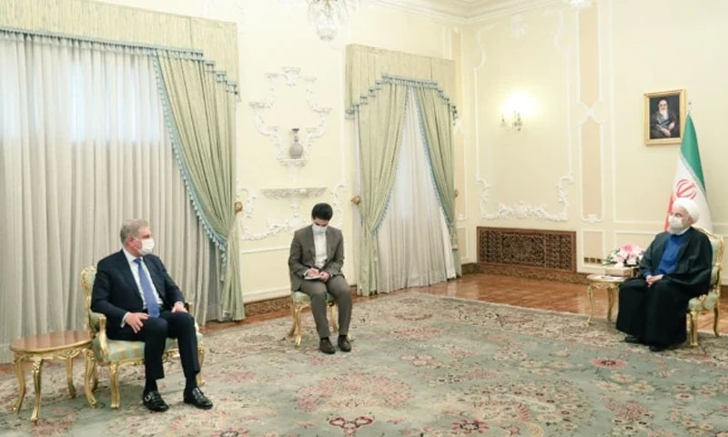 وزیر خارجہ شاہ محمود کی ایران کے صدر حسن روحانی سے ملاقات