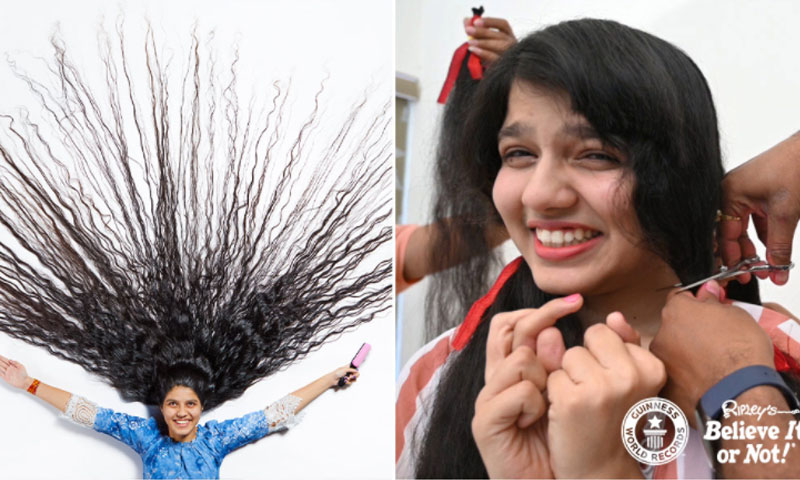 سب سے لمبے بال کٹ گئے