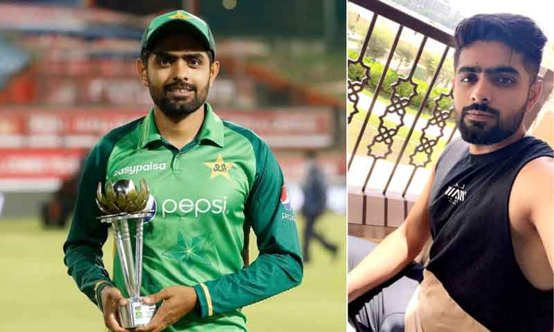 بابر اعظم کی قرنطینہ میں سیلفی 