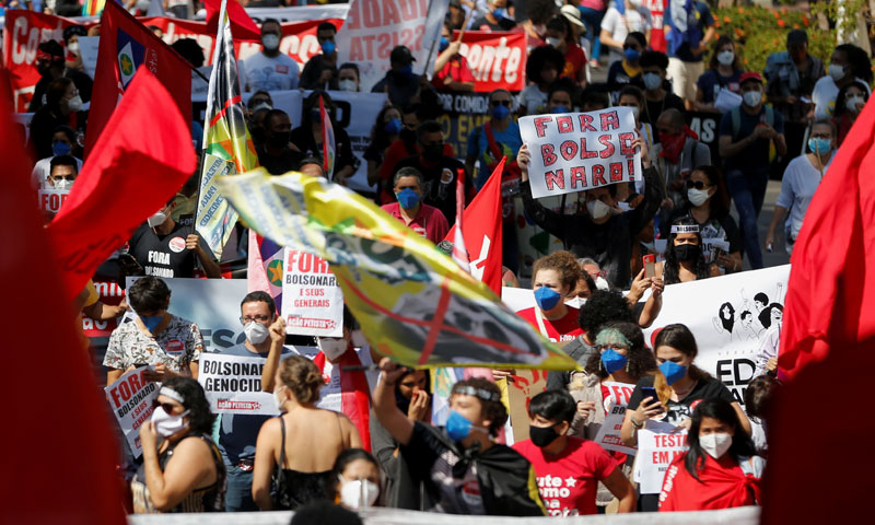 برازیل: کورونا سے اموات 5 لاکھ سے بڑھ گئیں، مختلف شہروں میں احتجاج