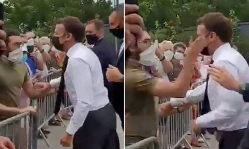 فرانسیسی صدر کو تھپڑ مارنے والے شخص کو جیل ہوگئی