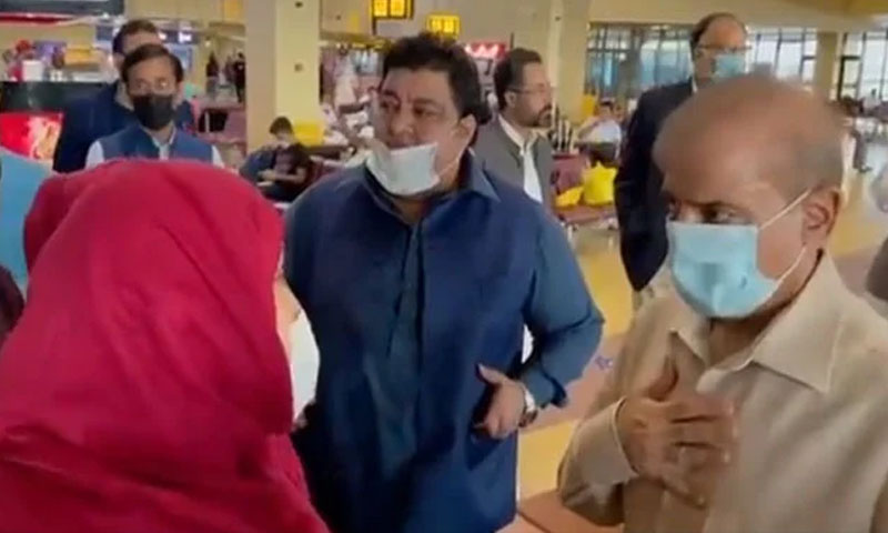 لاہور کا حشر کردیا ہے، شہباز شریف سے ایئرپورٹ پہ خاتون کی شکایت