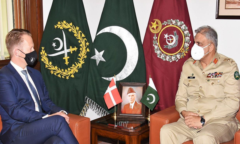 پاکستان ڈنمارک کیساتھ تعلقات کو قدر کی نگاہ سے دیکھتا ہے، آرمی چیف