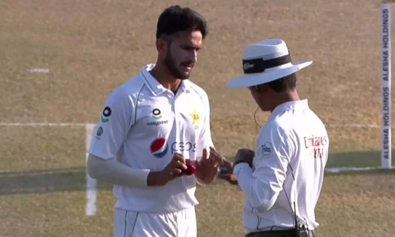 کرکٹر حسن علی کو ایمپائر کی تنبیہ