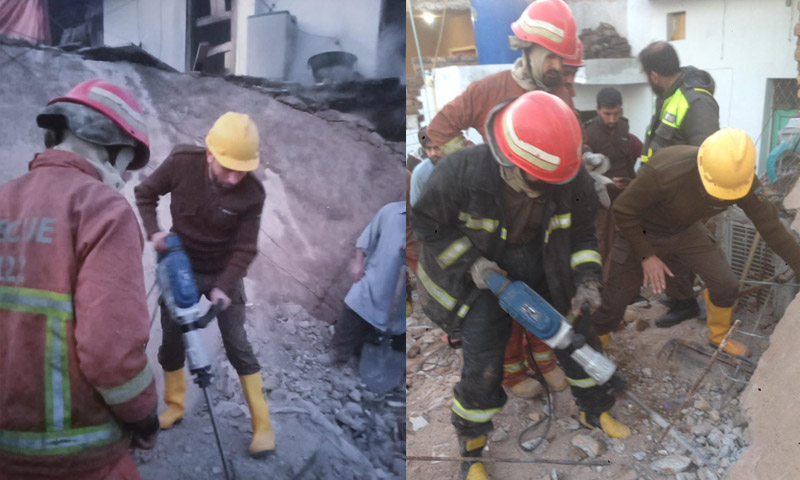 پشاور: گیس سلنڈر دھماکہ، رہائشی ملبے تلے دب گئے