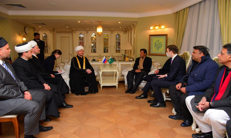 وزیراعظم کی روس کے گرینڈ مفتی سے ملاقات: اسلاموفوبیا پر تبادلہ خیال