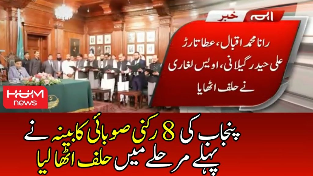پنجاب کی 8 رکنی صوبائی کابینہ نے حلف اٹھا لیا