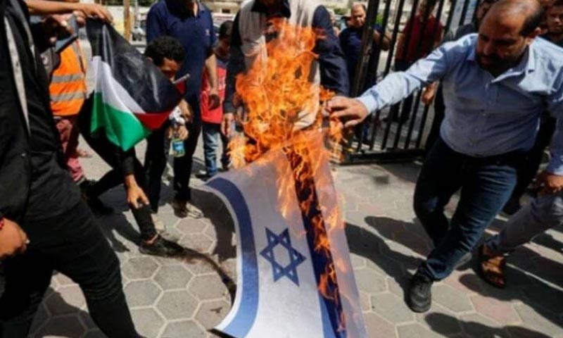 فلیگ مارچ سے قبل فلسطینی محصور: اسرائیلی فورسز کی فائرنگ، 10 زخمی