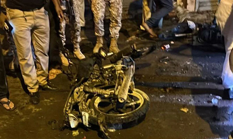 کھارادر بم دھماکے میں استعمال موٹر سائیکل کا پتہ لگا لیا گیا