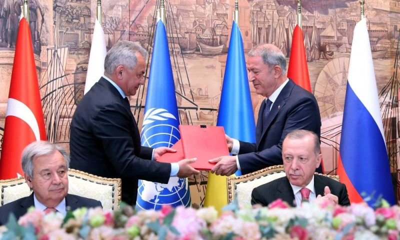 روس اور یوکرین کے درمیان خوراک کی برآمدات کا معاہدہ طے