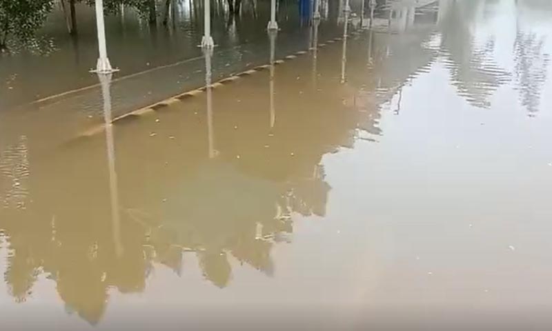 بارش نے تباہی مچادی: بے نظیر بھٹو یونیوسٹی زیر آب، وائس چانسلر نے مدد کی اپیل کر دی