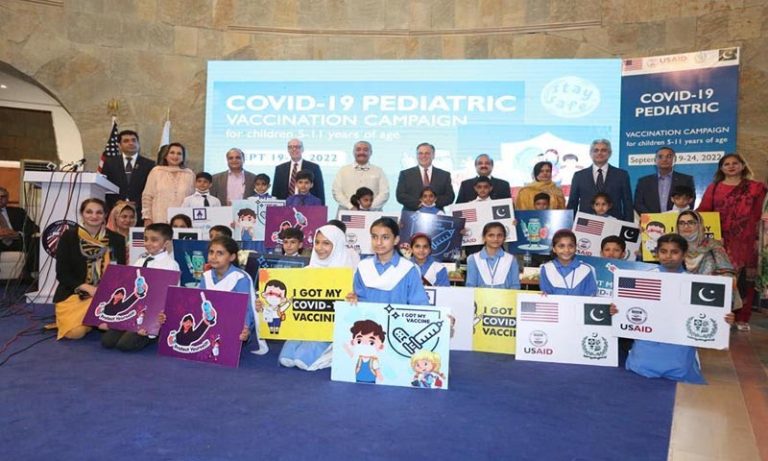 بچوں کو پیڈیا ٹرک فائزر کوویڈ ویکسین لگانے کی ملک گیر مہم کا افتتاح