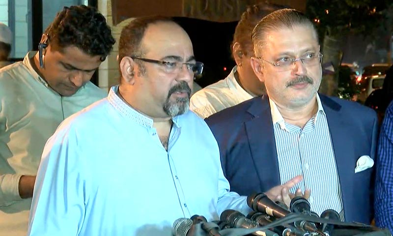 ایم کیو ایم کے تحفظات دور کیے جائیں گے، شرجیل میمن: اداروں کیساتھ ہیں، خواجہ اظہار