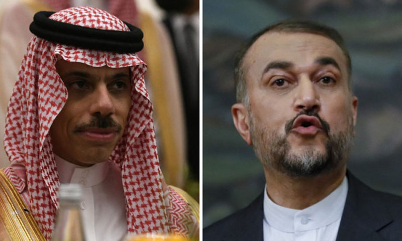 سعودی عرب کے وزیر خارجہ کو ایرانی ہم منصب کی ٹیلی فون کال