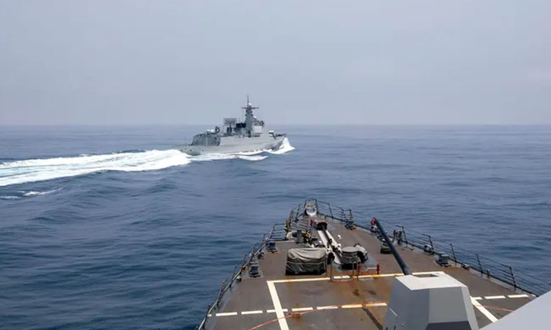 آبنائے تائیوان، امریکی اور چینی جنگی جہاز آمنے سامنے، خطرہ ؟