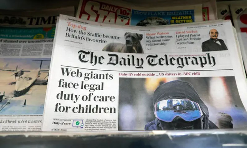 برطانیہ کا اخباری گروپ دی ٹیلی گراف فروخت کے لیے پیش