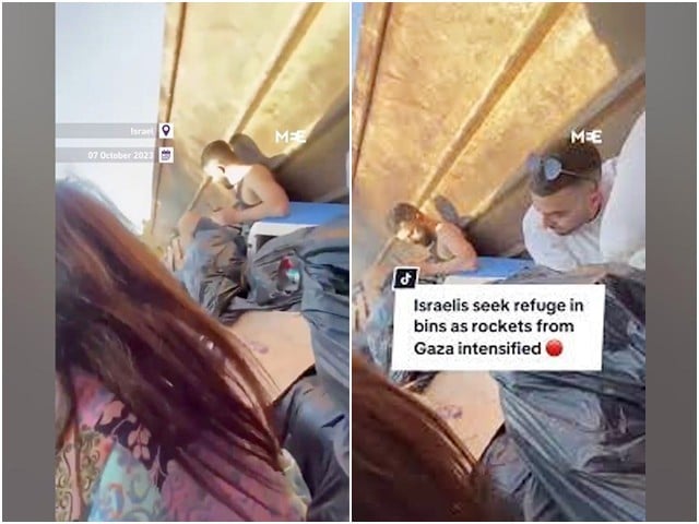 حماس کا حملہ ، خوفزدہ اسرائیلی کچرے کے ڈبوں میں چھپ گئے