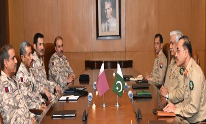 پاک فوج قطر کی مسلح افواج کے ساتھ دفاعی اور سکیورٹی تعاون بڑھانے کی خواہاں ہے،جنرل عاصم منیر