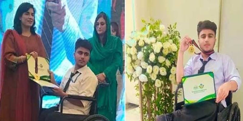 معذور طالب علم کی میٹرک میں پنجاب بھر میں پہلی پوزیشن noman bashir