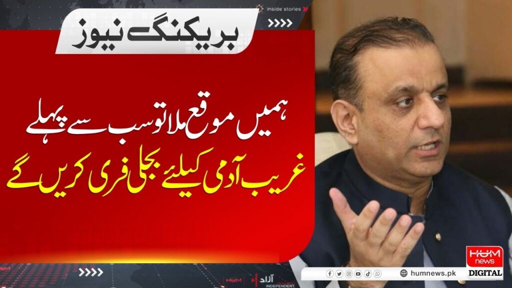 ہمیں موقع ملا تو سب سے پہلے غریب آدمی کیلئے بجلی فری کریں گے