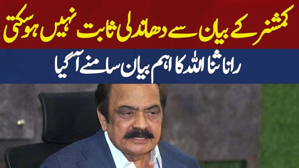 کمشنر کے بیان سے دھاندلی ثابت نہیں ہوسکی، رانا ثنا اللہ
