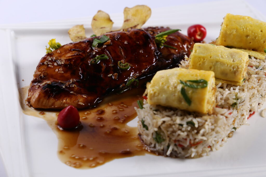 ساسی چکن تریاکی وِد رائس