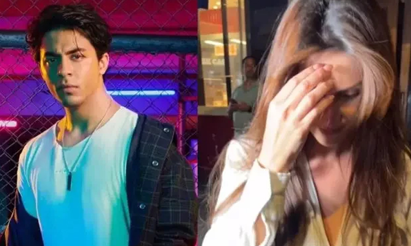 آریان خان کی ممکنہ گرل فرینڈ کا منہ چھپانا توجہ کا مرکز