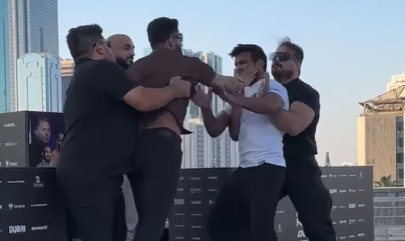 بھارتی فائٹر نے پاکستان کیلئے نامناسب الفاظ استعمال کیے، مجھے دھکا دیا تو میں نے تھپڑ مارا،شاہ زیب