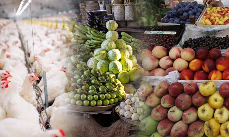 chicken rates مرغی اور سبزیوں