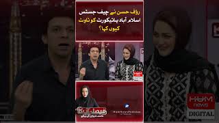 Why did Rauf Hasan insult the Chief Justice of Islamabad High Court?
