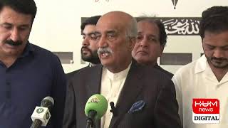 LIVE :PPP Leader Khurshid Shah Media Talk | Hum News