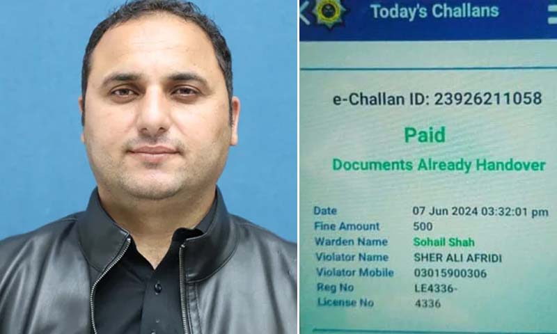 پی ٹی آئی ایم پی اے کا چالان کرنے پر 2 ٹریفک اہلکار معطل پی ٹی آئی pti