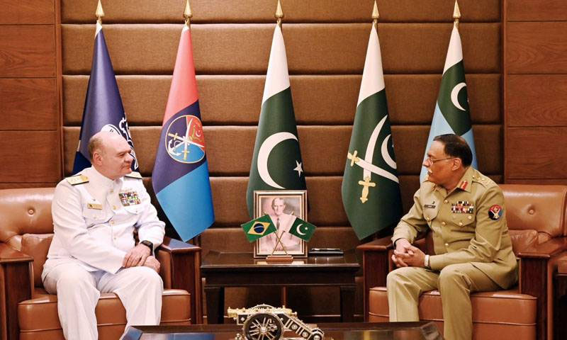 پاکستان کے نیول چیف سے برازیل بحریہ کے چیف آف اسٹاف کی ملاقات ISPR