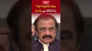 What is Maulana's agenda? Rana Sanaullah